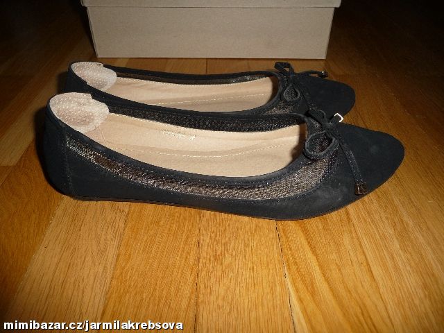 krásné černé baleríny vel. 38