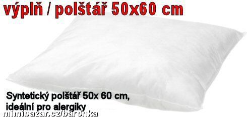 Syntetický polštář 50x60 cm, ideální pro alergiky