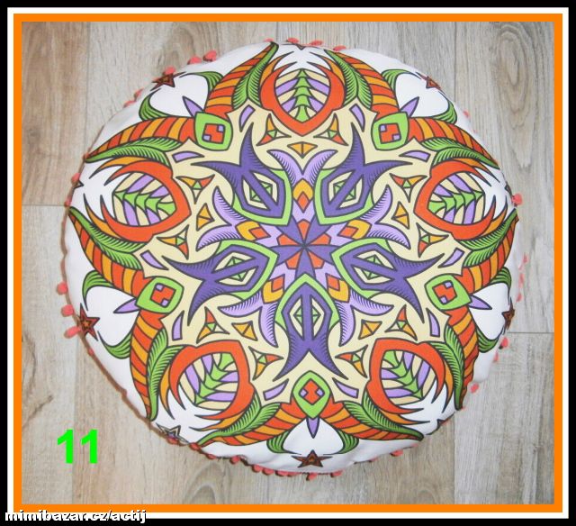 NOVÝ DEKORAČNÍ POLŠTÁŘEK-MANDALA-HEZKÝ DÁREK!