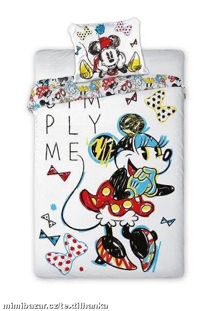 Ložní bavlněné povlečení - MINNIE retro
