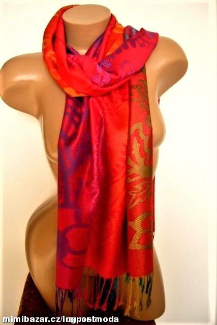 BAREVNÁ CASHMERE ŠÁLA /D2844/