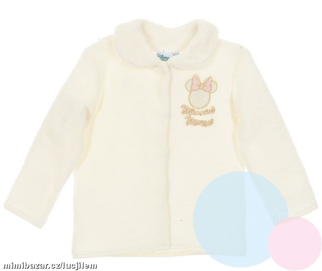 Dívčí mikina kabáte svetr Minnie baby krémový