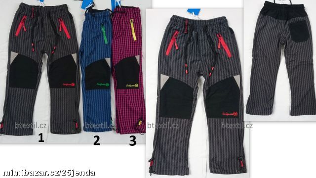 Outdoorové teplejší kalhoty 98-128
