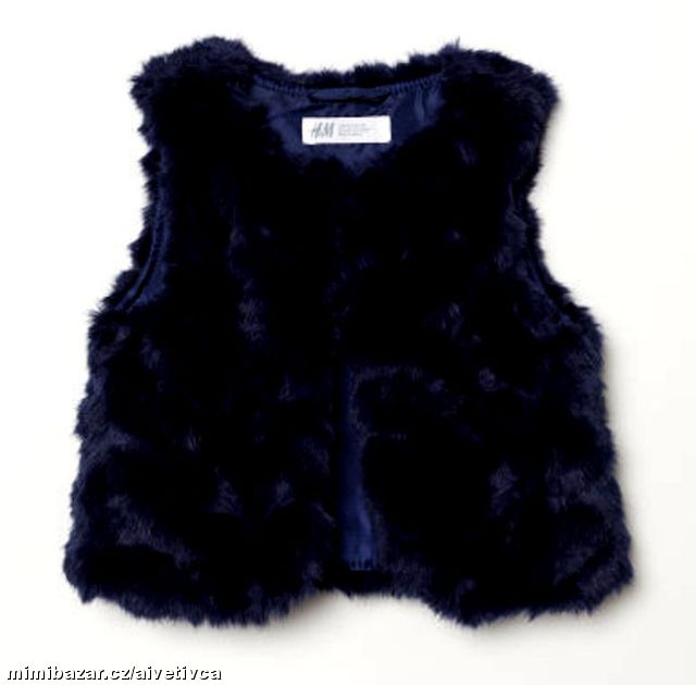 DÍVČÍ KOŽEŠINOVÁ ČERNÁ VESTA / BOLERKO...VEL.110