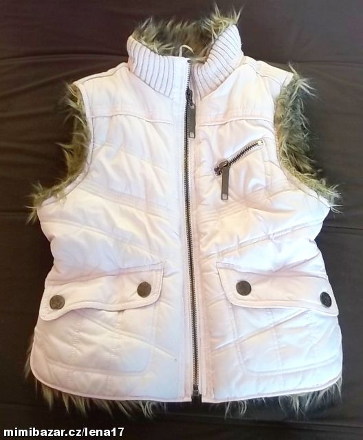 ZIMNÍ VESTA S KOŽEŠINOU - od 12 let.. 158 - 164 cm