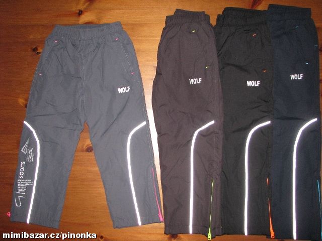 Šusťákové kalhoty podšité fleesem