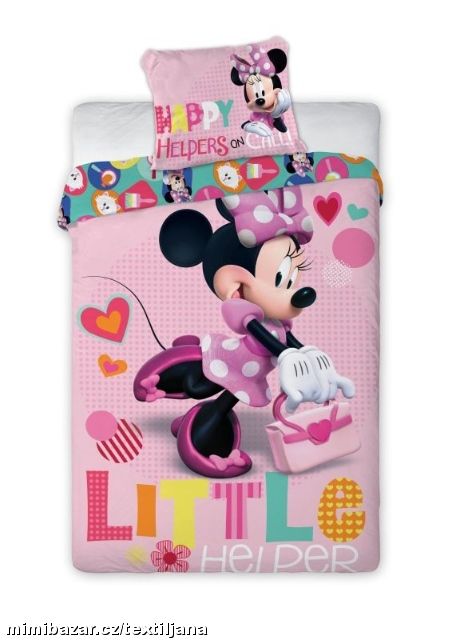 Ložní bavlněné povlečení - MINNIE HAPPY