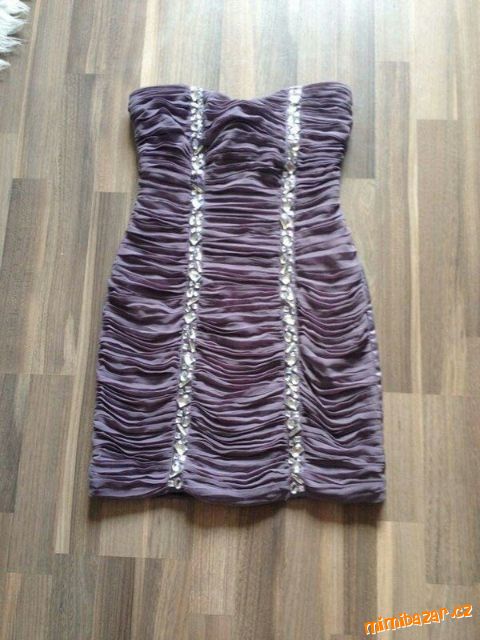 Společenské fialovo-šedé šaty LIPSY (vel. 34)