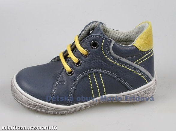 Jarní/celoroční celokožená obuv ESSI 2001 modrá