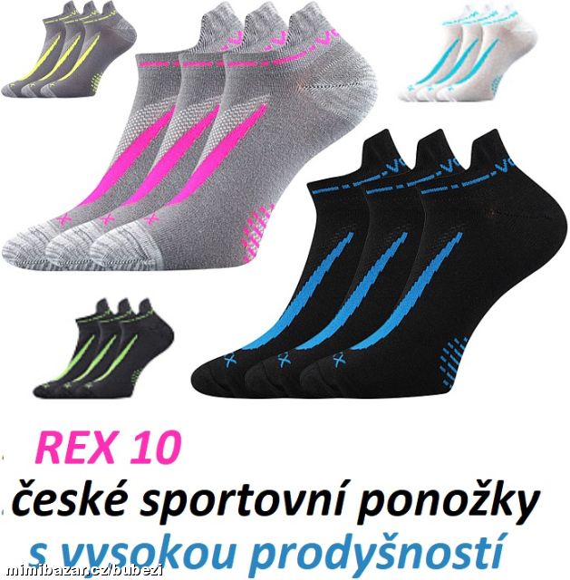 Dámské pánské sportovní ponožky REX 10 nízké