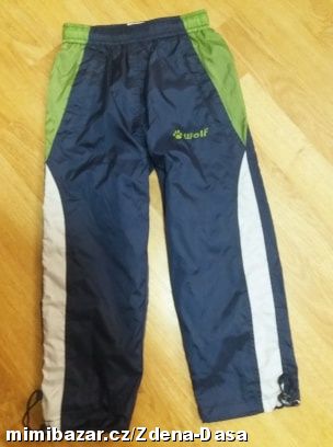 krásné modré šusťákové kraťasy vel. 98/104