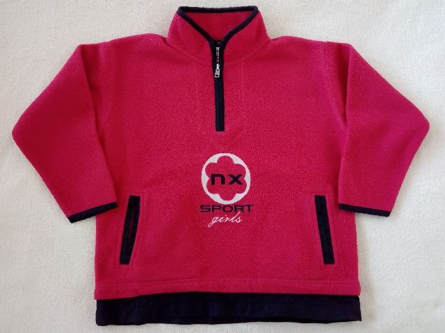 Červená fleesová mikina