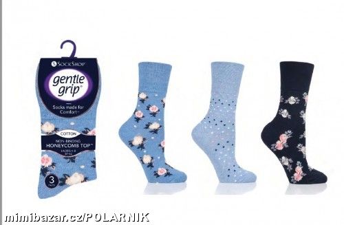 Dámské ponožky s kytičkami
