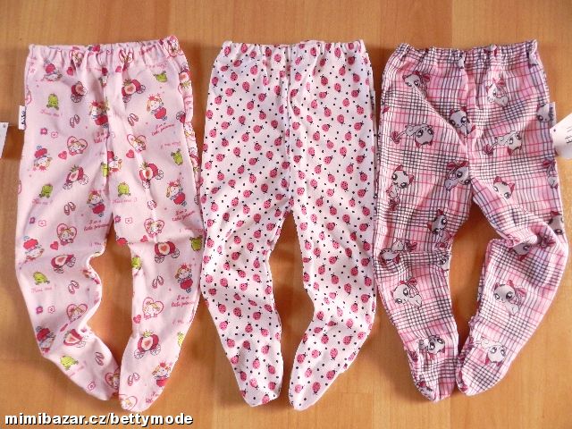 Bavlněné pyžamové kalhoty s ťapkami - POLODUPAČKY