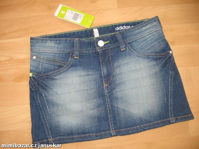 Luxusní džínová / riflová sukně Adidas Neo Label