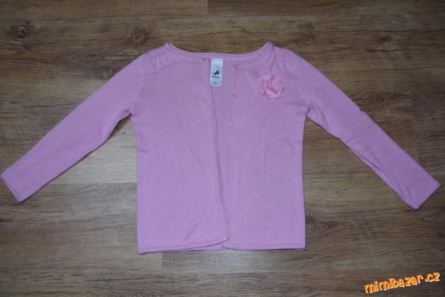 Růžový propínací svetřík