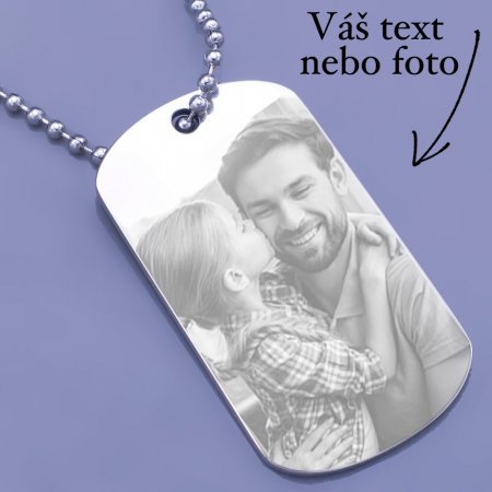 Vojenská známka z chirurgické oceli