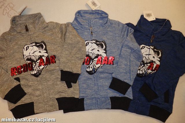 Chlapecká mikina svetr s dinosaurem T-Rex