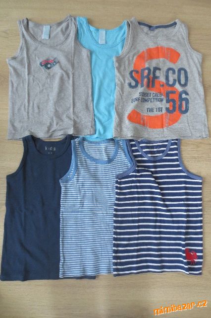 Tílko bavlna 6 ks - 116/122/128