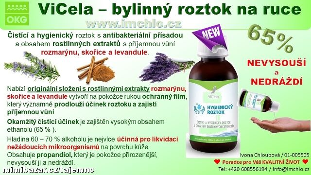 Hebké a čisté ruce = hygienický roztok s anti