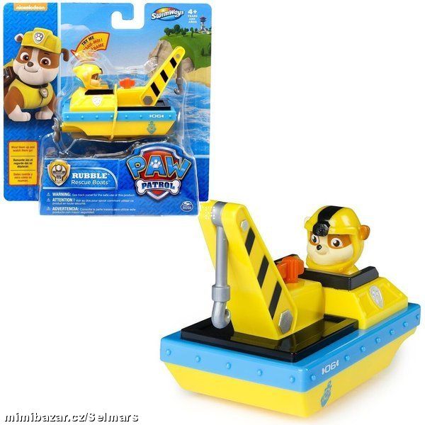 Tlapková Patrola natahovací loď Rubble do koupele