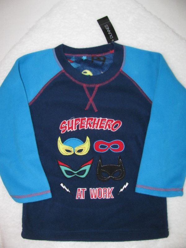 Modrá fleecová mikina - SUPERHERO