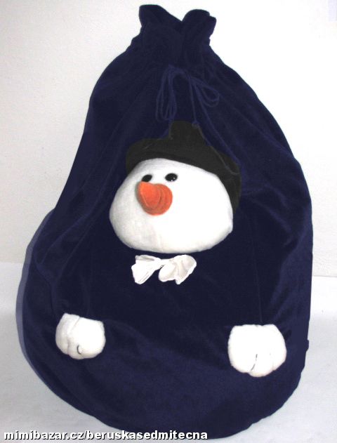 MA305 VELKÝ VÁNOČNÍ PYTEL*SNĚHULÁK*XXL