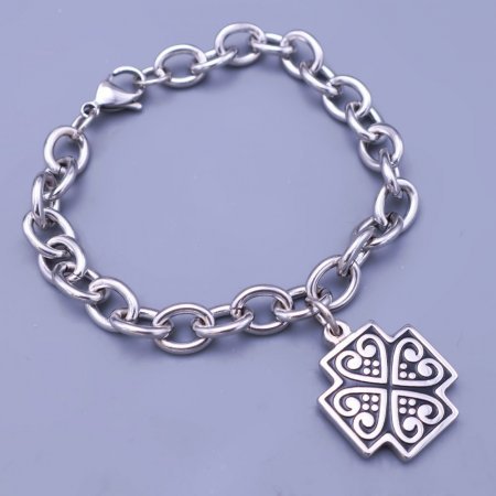 Náramek z chirurgické oceli s křížkem-SKLADEM