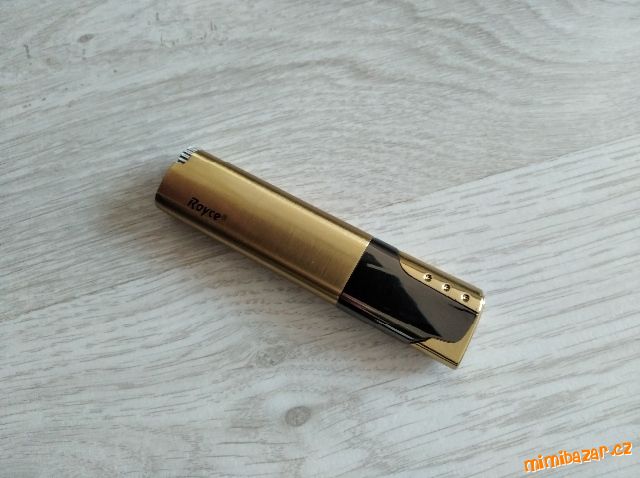 No.vý plnící zlatý zapalovač ROYCE, větruvzdorný