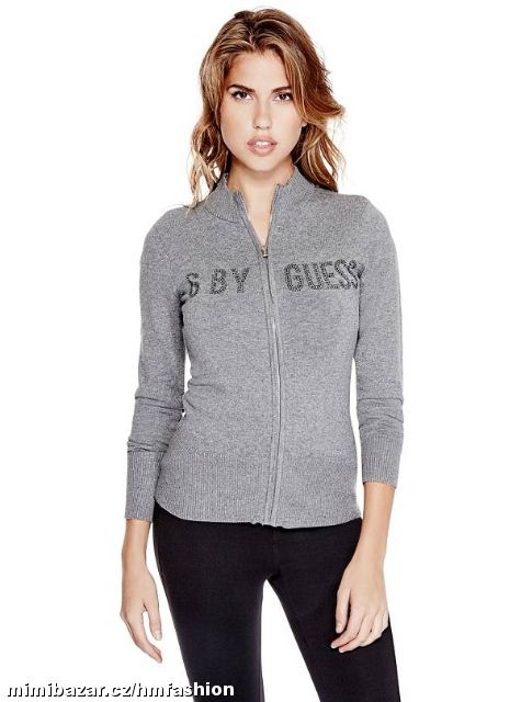 Šedý svetřík G by Guess-Demi Mock-Neck v. XS, S, M, L