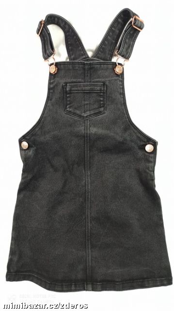 Šedo černá laclová džínová sukně, vel. 6 let