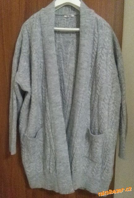 PLETENÝ KARDIGAN ŠEDÝ MELÍR