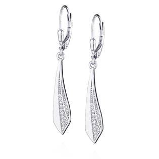 Visací náušnice se zirkony SKLADEM