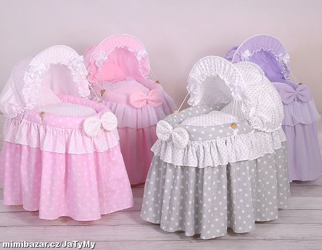 Koš pro panenku s boudou - 5 vzorů