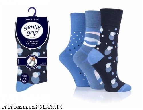 Dámské ponožky v modrých vzorech