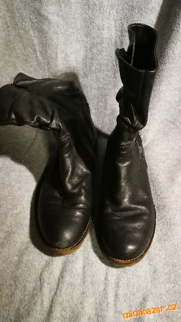 Kožené polokozačky Gabor vel.38, 24 cm
