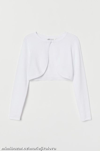 Luxusní sněhově bílé a černé bolerko H&M