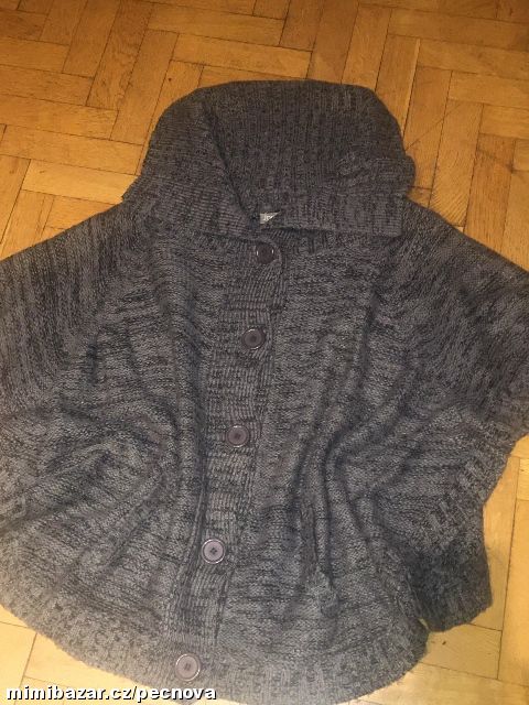 VESTA PONČO ŠEDÉ PROPÍNACÍ