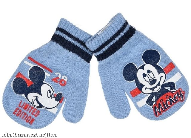 Kojenecké rukavičky palčáky Mickey Mouse modré