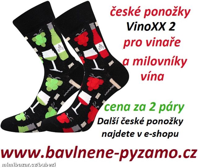 České ponožky VínoXX 2 pro vinaře a milovníky fína