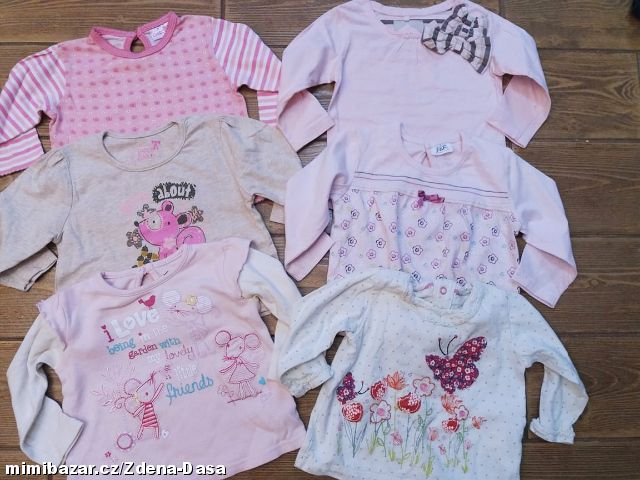 tričko s kytičkami, motýlkem, veverkou vel. 74