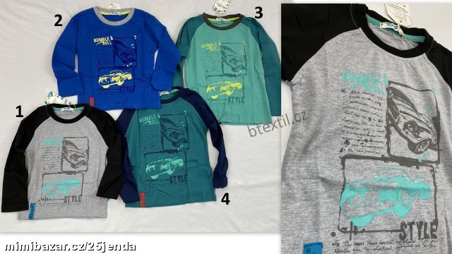 Chlapecké tričko dl. rukáv bavlna