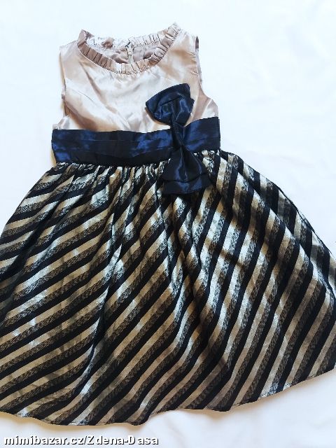 luxusní sváteční vánoční šatičky s mašlí vel. 98