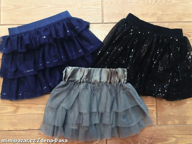 sváteční tylová sukýnka, sukýnka flitr vel. 98/104