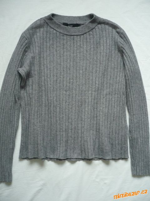 Šedý - melír teplejší svetr, ZÁNOVNÍ, M/L
