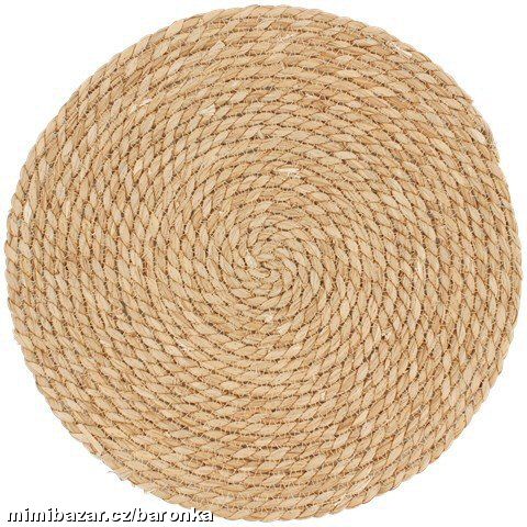 Kulaté přírodní prostírání, mořská tráva Ø 38 cm