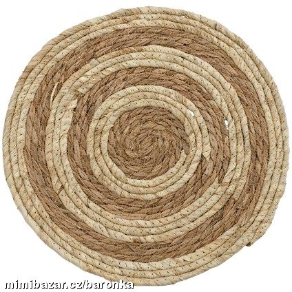 Kulaté přírodní prostírání, mořská tráva Ø 38 cm