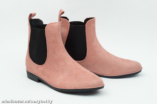 Růžové kotníčkové kozačky vel. 36, 37, 38, 39, 40, 41