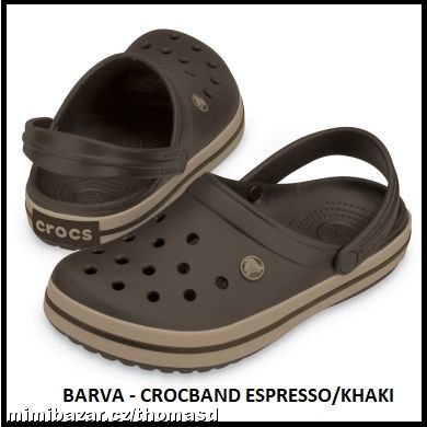 Prod m CROCS CROCBAND ESPRESSO KHAKI M7 W9 39 40 Brno