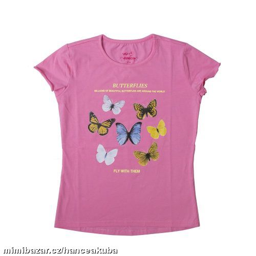 Dívčí tričko Wolf kr.rukáv růžové